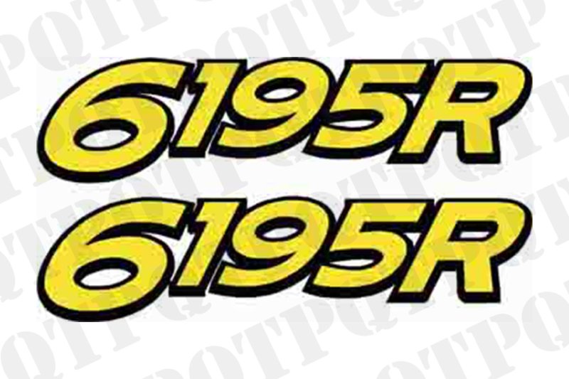JOHN DEERE 6195R MODEL DECAL LEFT AND RIGHT