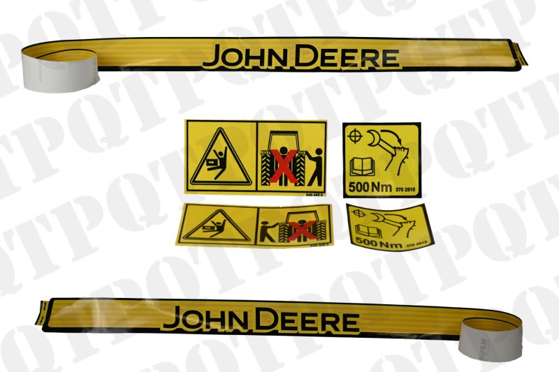 JOHN DEERE R M SERIES BONNET DECAL 4 CYLINDER LH AND RH