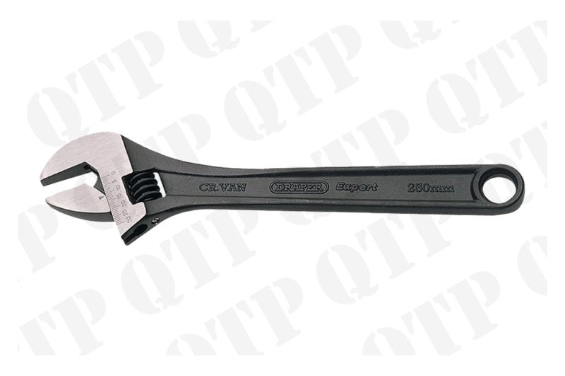 DRAPER 250MM ADJUSTABLE WRENCH BLACK