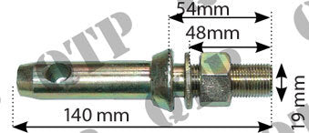 IMPLEMENT PIN CAT 1 - 3/4" UNF