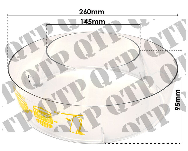 PRE CLEANER GLASS BOWL