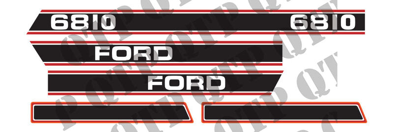 FORD DECAL KIT 6810 RED & BLACK