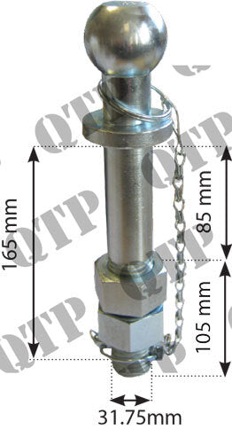 HITCH PIN AND BALL 1 1/4"