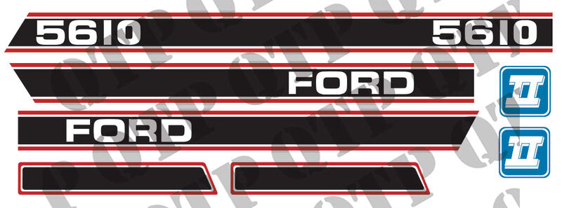 DECAL FORD 5610 FORCE 2 RED & BLACK