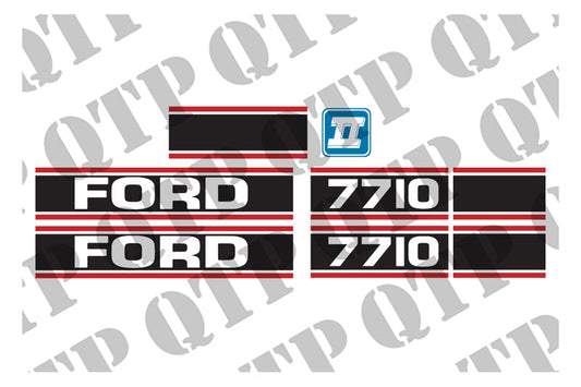 DECAL FORD 7710 FORCE 2 RED & BLACK