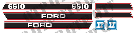 DECAL FORD 6610 FORCE 2 RED & BLACK