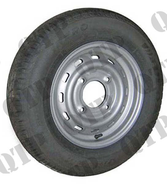 WHEEL RIM C/W 165 X 13 TYRE (4 STUD) 5.5 PCD