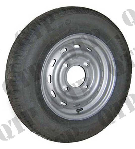 WHEEL RIM C/W 165 X 13 TYRE (4 STUD) 5.5 PCD