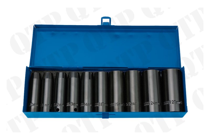 DRAPER 10PC DEEP IMPACT SOCKET SET