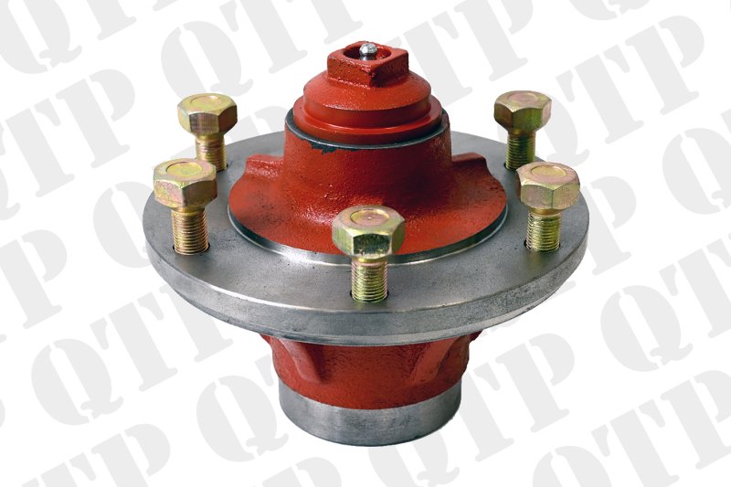 WHEEL HUB WITH BEARINGS, CAPS & STUDS