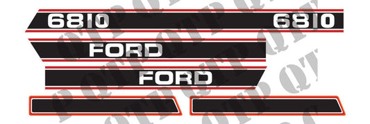 FORD DECAL KIT 6810 RED & BLACK