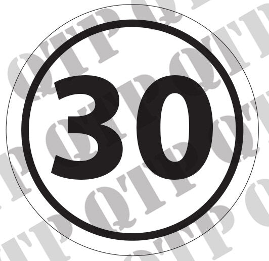 DECAL 30 KMPH