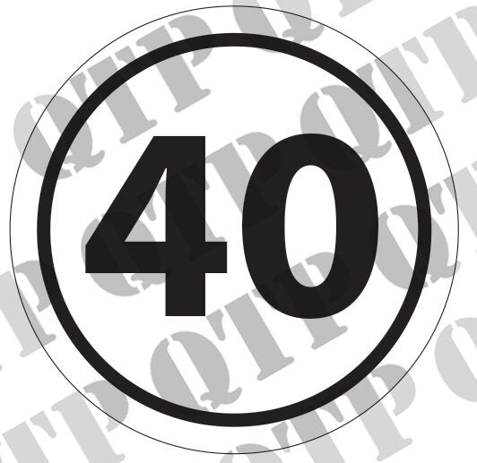 DECAL 40 KMPH